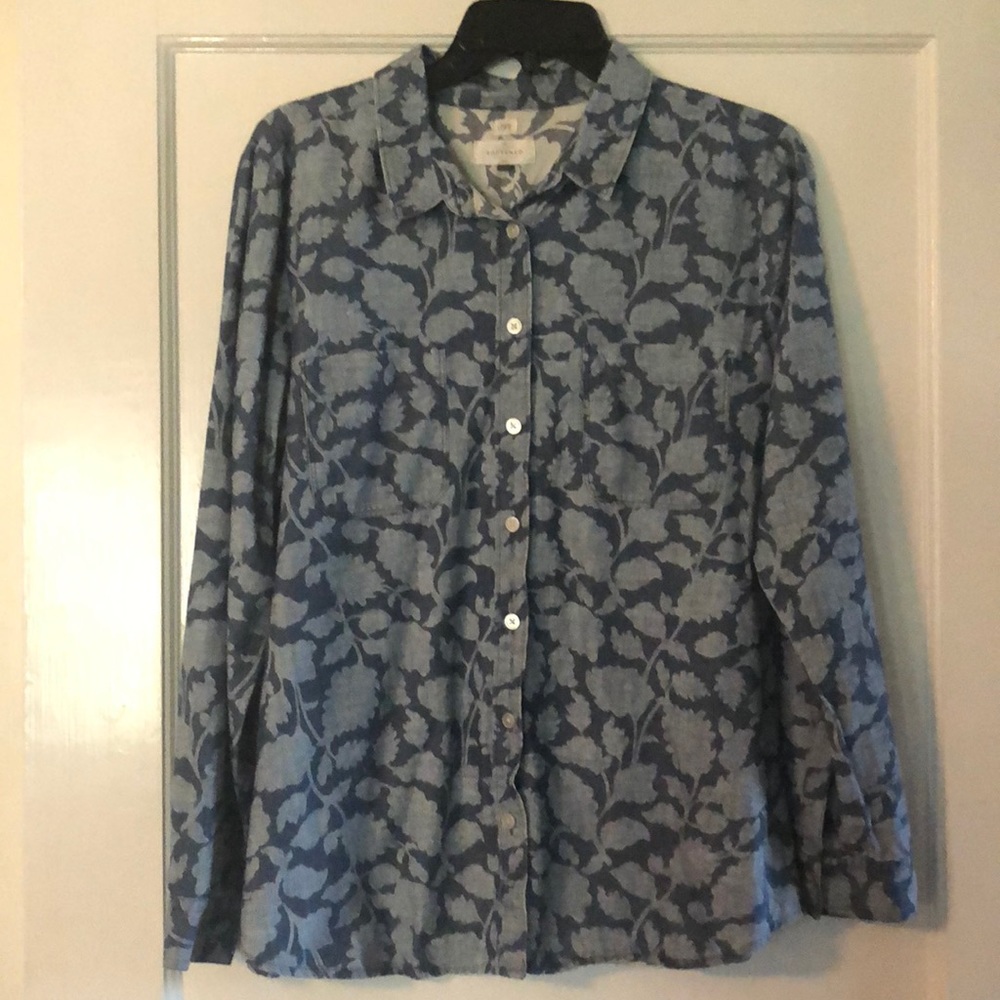 LOFT Softened Chambray Shirt